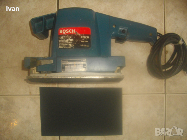 200 Вата Голям 215х114мм Виброшлаф Made in SPAIN-BOSCH-Правоъгълен-Синя Професионална Серия-ОТЛИЧЕН, снимка 15 - Други инструменти - 44736103