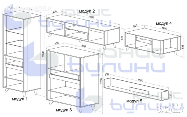 Модулна секция Lima, снимка 7 - Секции и витрини - 51176532