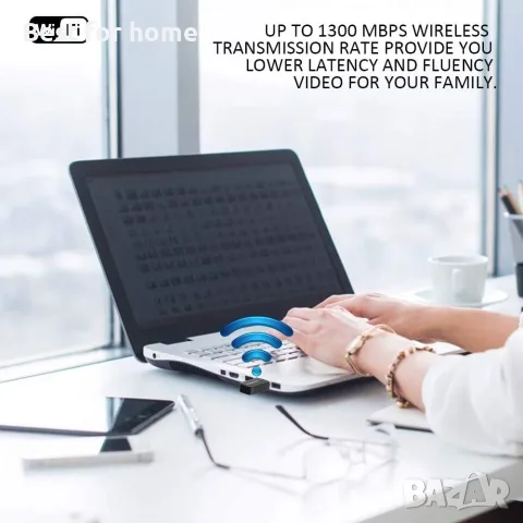 USB WiFi адаптер USB 3.0 1200mbps двубандов мини безжичен мрежов адаптер , снимка 7 - Друга електроника - 56132880