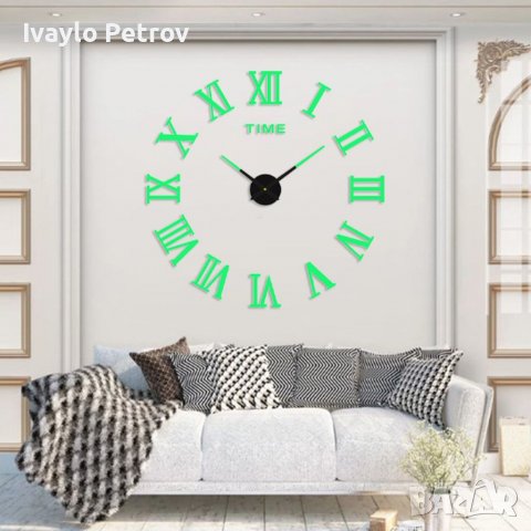 Луминисцентен стенен часовник римски/арабски цифри, снимка 11 - Стенни часовници - 38081235