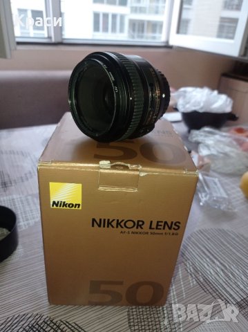 Обектив Nikkor AF-S 50 mm 1.8G практически нов, снимка 2 - Обективи и филтри - 42355248