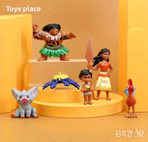 Лот фигурки смелата Ваяна, подходящи и за торта 