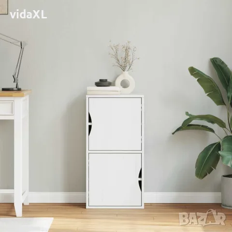 vidaXL Страничен шкаф ODDA White 40x24x79 cm Масивна дървесина Бор, снимка 3 - Бюфети - 56147521