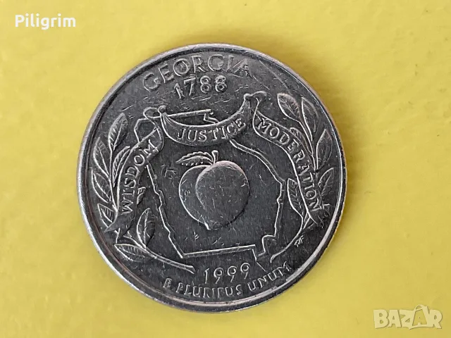 САЩ 25 цента 1999 г. (Р), Georgia.
