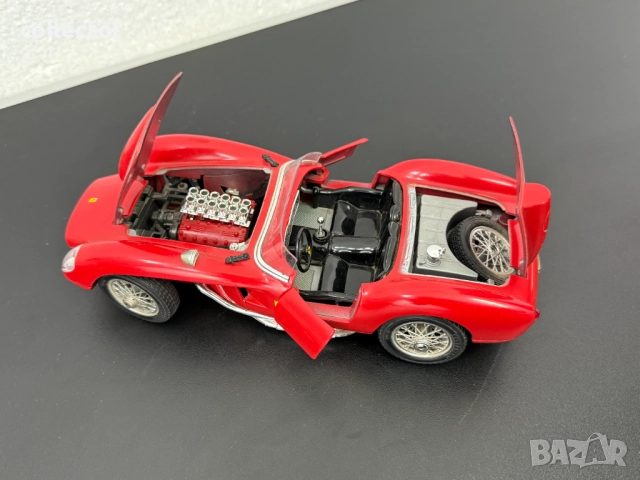 Метална количка Burago - Ferrari 1957г. №7485, снимка 5 - Колекции - 52049960