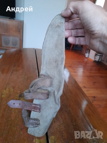 Стар брезентов калъф за войнишка кирка, снимка 4 - Антикварни и старинни предмети - 52886910