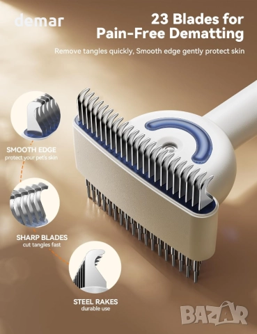 Четка за кучета FEELNEEDY за груминг, двустранна, акумулаторна, IPX6, снимка 4 - За кучета - 52432438