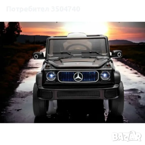 Акумулаторен джип Mercedes EQG Electric G-Class 12V с отварящи се врати меки гуми 4x4, снимка 4 - Детски велосипеди, триколки и коли - 48647805