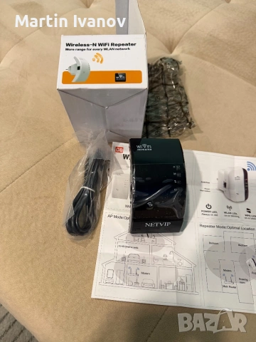 Wireless -N wifi repeater netvip 2,4ghz Рутер, снимка 4 - Рутери - 54181992