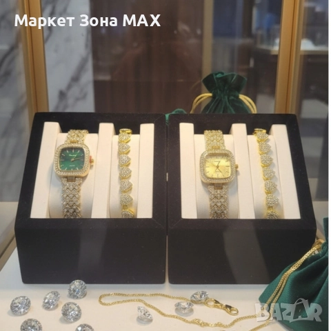 Елегантен дамски часовник с гривна – решение за подарък и ежедневен блясък, снимка 6 - Дамски - 52933422