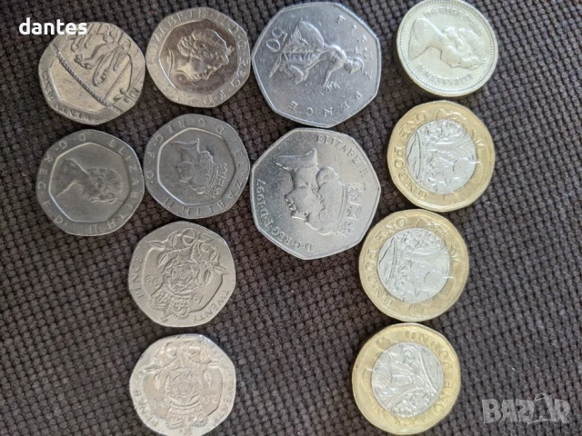 GBP - British Pound Монети Великобритания 53бр., снимка 3 - Нумизматика и бонистика - 54188225