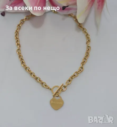 Bvlgari Дамско Колие От Медицинска Стомана Булгари В Кутия - Различни Цветове Код VL-68, снимка 4 - Колиета, медальони, синджири - 50341011