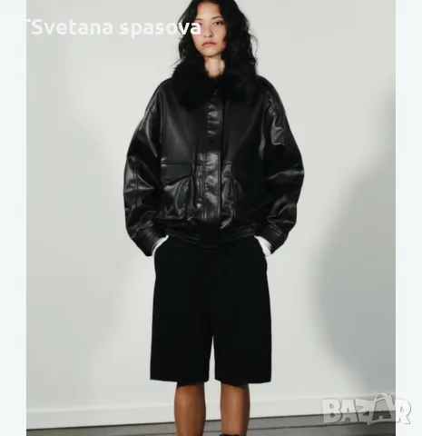 кожено бомбър яке zara , снимка 3 - Якета - 56149788