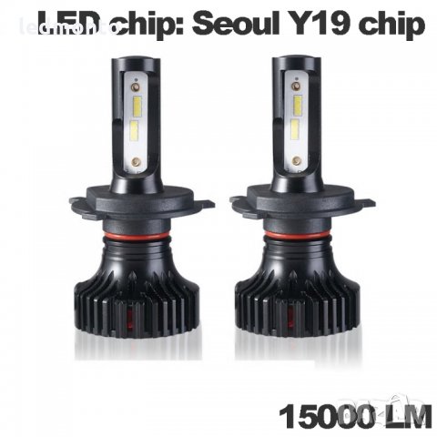 Лед Крушки H4 H7 H1 HB3 HB4 Seoul Y19 chip led крушки, снимка 3 - Аксесоари и консумативи - 30166596