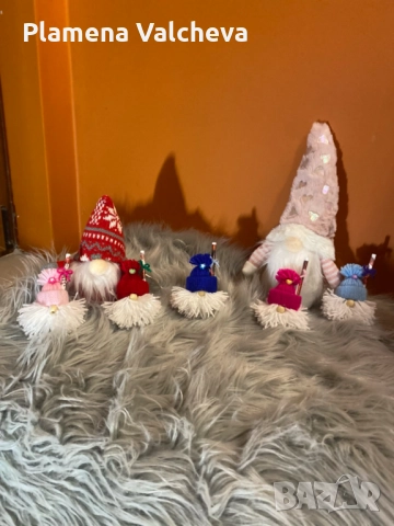 Весели и щури Коледни гномчета с Коледни късмети, снимка 7 - Декорация за дома - 52296360