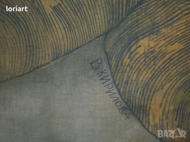 Текстилна картина с пеперуда/винтидж, снимка 3 - Антикварни и старинни предмети - 51877033