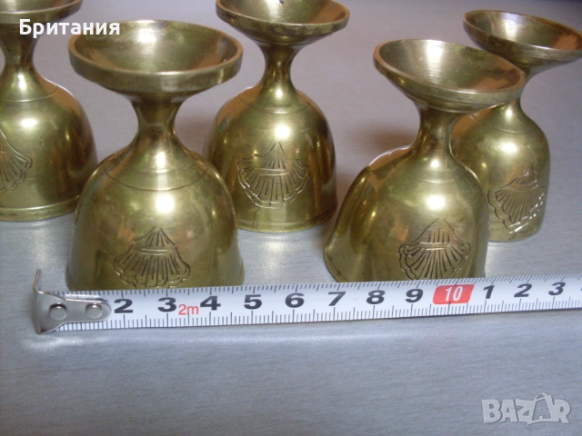 Бронзови чаши- 5бр. комплект., снимка 4 - Антикварни и старинни предмети - 52920324