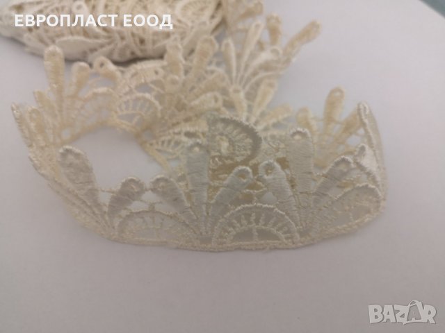 Памучна Луксозна Дантела 30 мм, снимка 6 - Платове и дамаски - 33931193