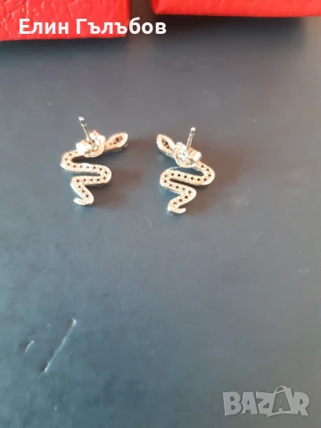 Обеци, сребърни дамски чисто нови в кутийка, снимка 2 - Обеци - 50951311