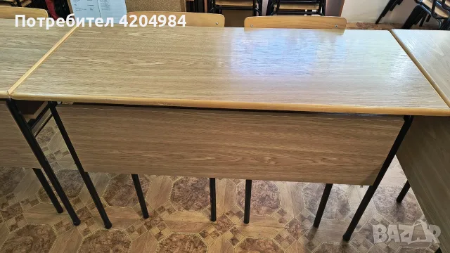 Комплект чин от дърво с два стола от дърво, снимка 5 - Бюра - 56020305