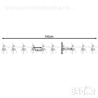Коледна декорация с LED светещи еленчета, топло бяло, снимка 7 - Декорация за дома - 52409010