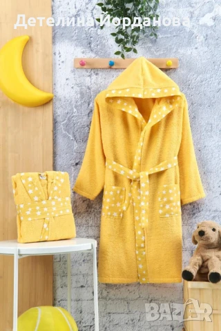 Детски халат, 7-14 г. 100% памук, снимка 3 - Детски комплекти - 50853755
