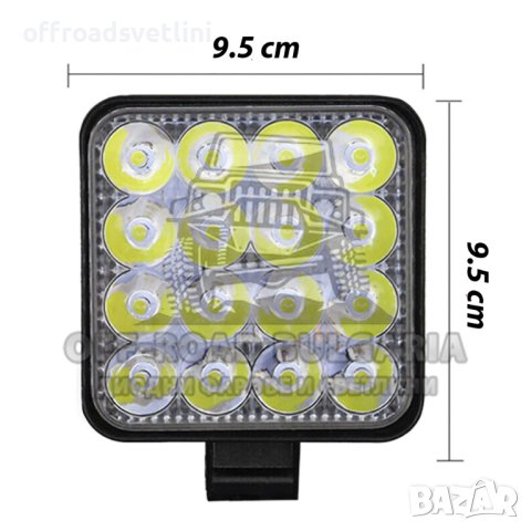 10 БРОЯ 48W Диодни Фарове Диоден фар за джипове трактори мотокари, снимка 4 - Аксесоари и консумативи - 40394717