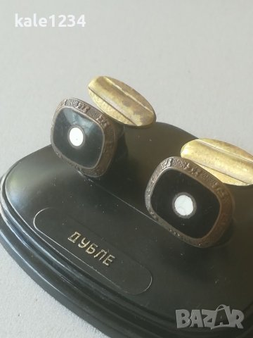 Копчета за ръкавели. Дубле. Позлата. Емайл. Бутонели. ДИП. Златарска промишленост. София. , снимка 2 - Антикварни и старинни предмети - 37449405