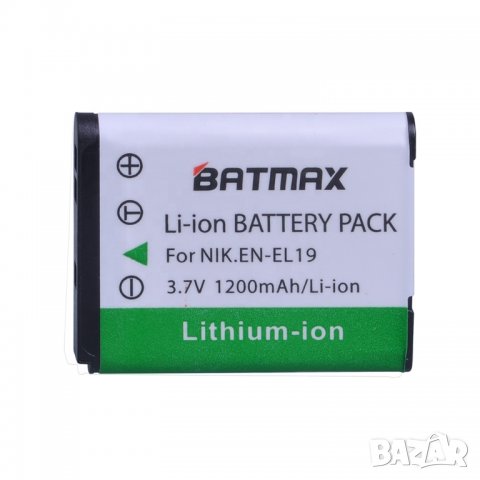 Батерия за Nikon EN-EL19, EN EL19, ENEL19, S2500, S100, S2600, S3100, S3200, S3300 S4100 S4200 S4300, снимка 2 - Батерии, зарядни - 30490337