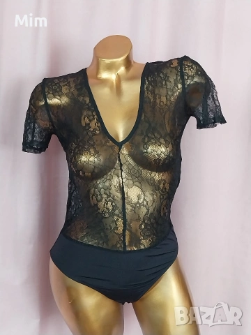 ZARA S/M Черни ,дантелени ,бодита , снимка 8 - Корсети, бюстиета, топове - 54273759