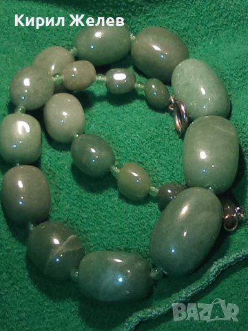 МАСИВНО СТИЛНО ФЕШЪН АРТ ХЕНД МЕЙД КОЛИЕ ОГЪРЛИЦА от ЮВЕЛИРНО ШЛИФОВАН ЗЕЛЕН АХАТ КАМЪНИ 34703, снимка 16 - Колиета, медальони, синджири - 39193111