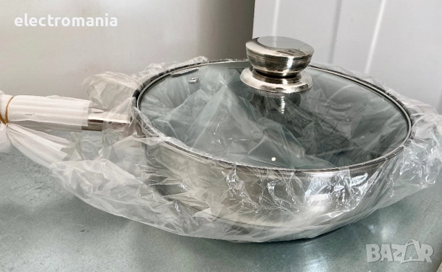 дълбок тиган с капак/мраморно покритие Bohmann BH-71241-24T, снимка 3 - Съдове за готвене - 45875900
