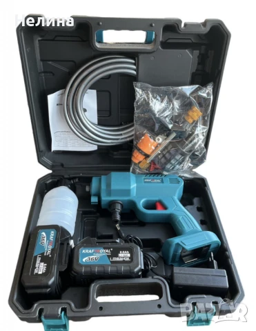 Акумулаторна водоструйка с 2 батерии в куфар , снимка 4 - Други инструменти - 49151121