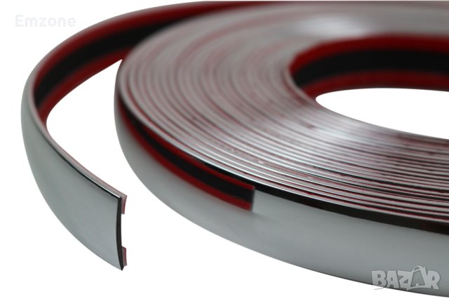 Декоративна лайсна автомобил универсална самозалепваща лента 10м х 50мм Хром, снимка 3 - Аксесоари и консумативи - 39277106