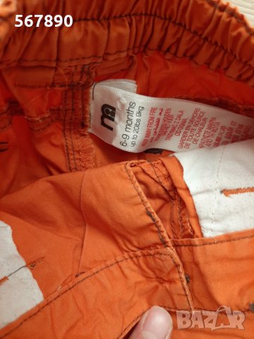 Оранжеви къси панталонки , снимка 3 - Панталони и долнища за бебе - 29371153