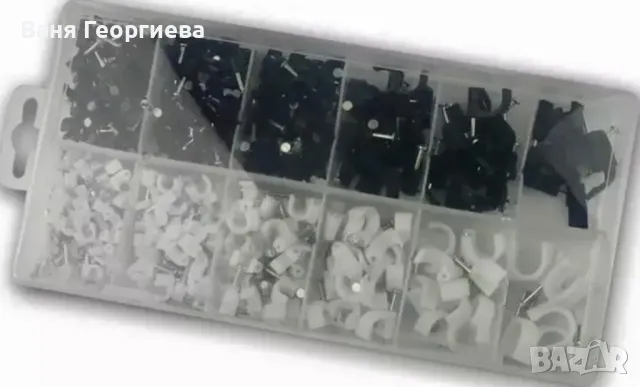 Комплект Скоби и Крепежи за Кабели Монтаж 390 бр, снимка 6 - Кабели - 48428480
