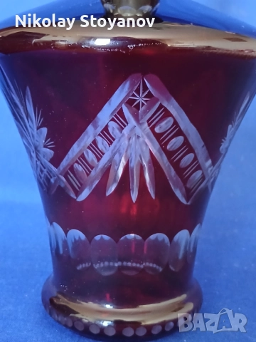 Кристално шише - Вместимост 1L., снимка 3 - Колекции - 52927931