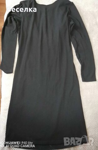 Нова черна рокля с дълъг ръкав, снимка 2 - Рокли - 34888610