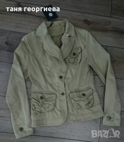 вталено дънково сако