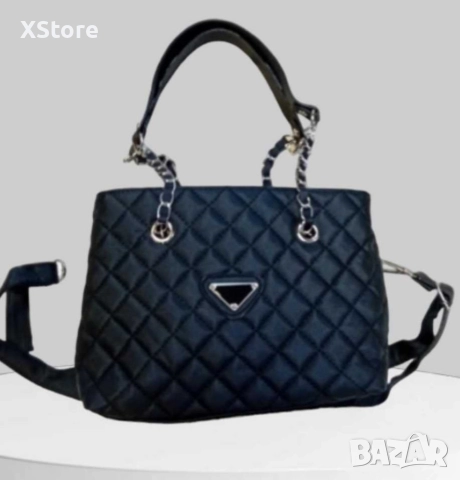 Стилна дамска ежедневна чанта с къса и дълга дръжка, снимка 3 - Чанти - 52583962