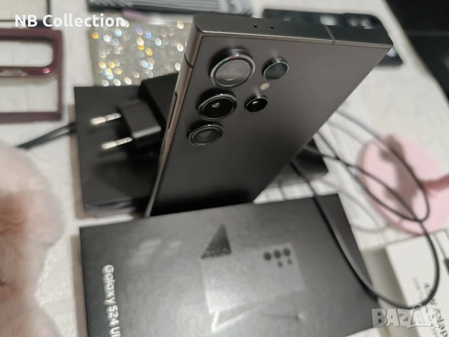 Смартфон Samsung Galaxy S24 Ultra 12GB RAM, 256GB, 5G, Titanium Black с Гаранция , снимка 4 - Samsung - 53927047