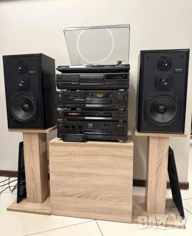 
🔈Ретро аудио система TECHNICS - Class AA - усилвател, сд плеър, дек, тунер, грамофон и тонколони🔈