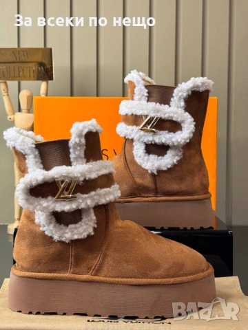 Louis Vuitton Дамски Меки И Топли Зимни Боти Луис Витон - Налични Различни Цветове Код SK540, снимка 6 - Дамски боти - 53050604