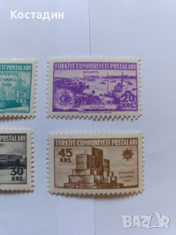 Пощенски марки Турция 1955, снимка 3 - Филателия - 53981132