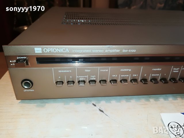 OPTONICA SM-5100HB STEREO AMPLI-MADE IN JAPAN 1108211239, снимка 5 - Ресийвъри, усилватели, смесителни пултове - 33785683