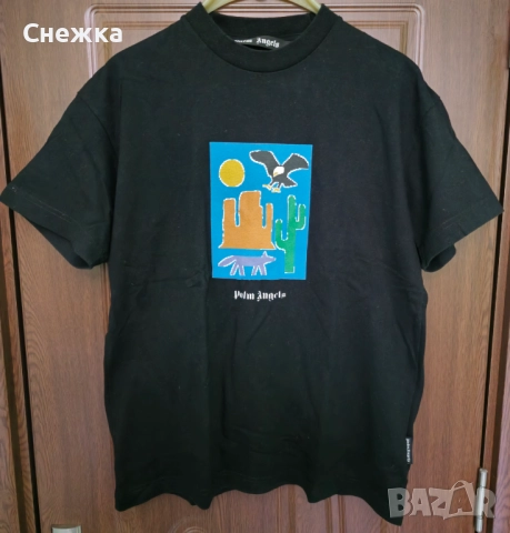 Мъжка тениска Palm Angels черна 