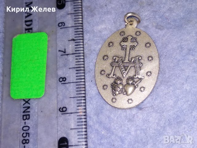 СТАРА ПОСРЕБРЕНА ДВУСТРАННА НЕМСКА РЯДКА КАТОЛИЧЕСКА ИКОНКА РЕЛИГИОЗЕН МЕДАЛЬОН 31198, снимка 8 - Антикварни и старинни предмети - 39856823
