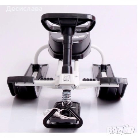 Зимна шейна с кормило, предни и задни ски и метална спирачка Mustang, снимка 8 - Скутери и тротинетки - 53030865