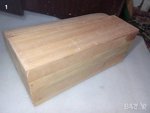 Дървена кутия за хляб , снимка 4 - Кутии за съхранение - 52871500