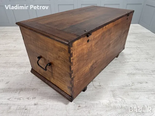 Рустикален сандък масив В005, снимка 2 - Ракли - 56021323